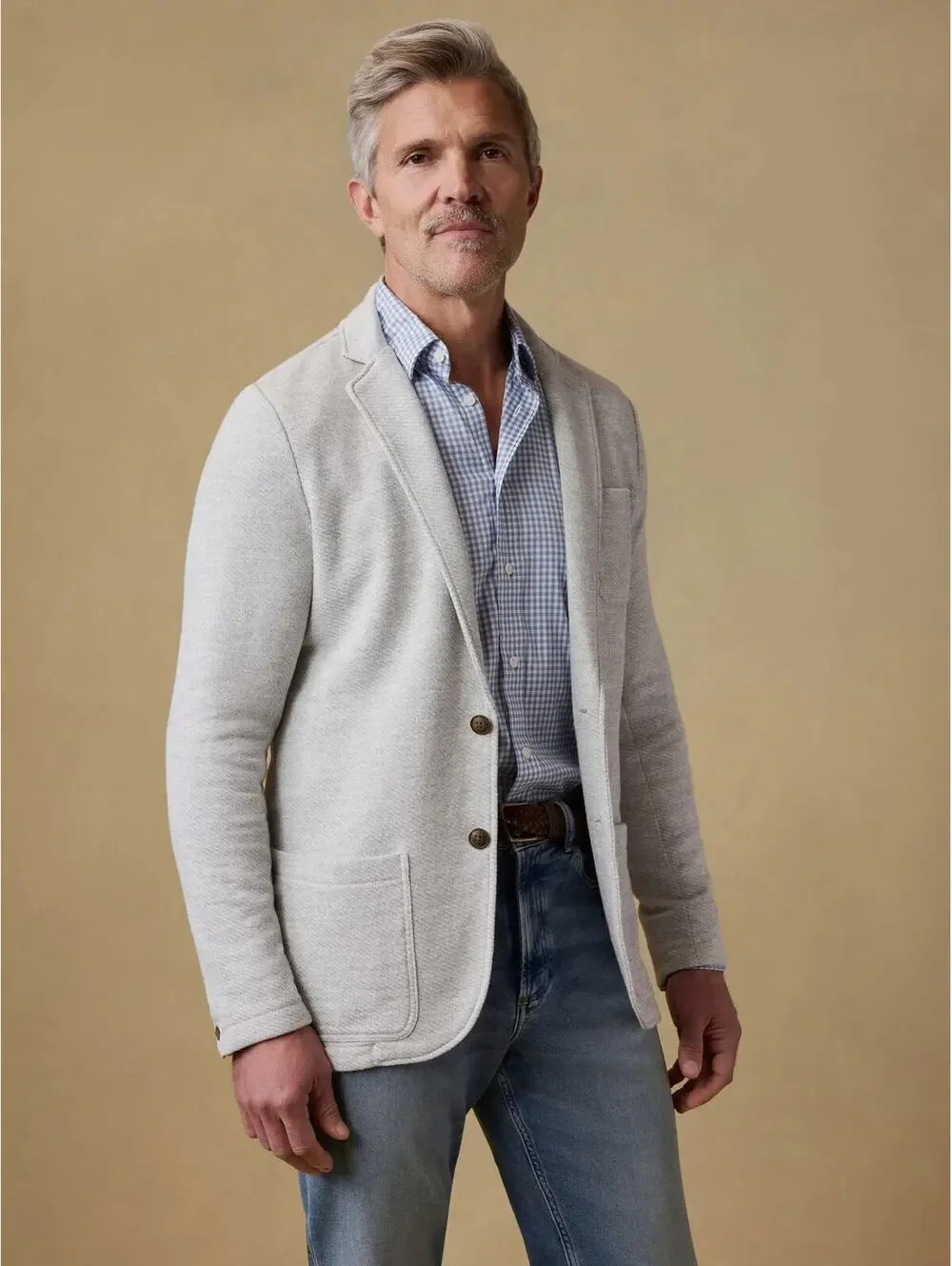 Faherty Inlet Knit Blazer - Heather Grey men’s size Small
